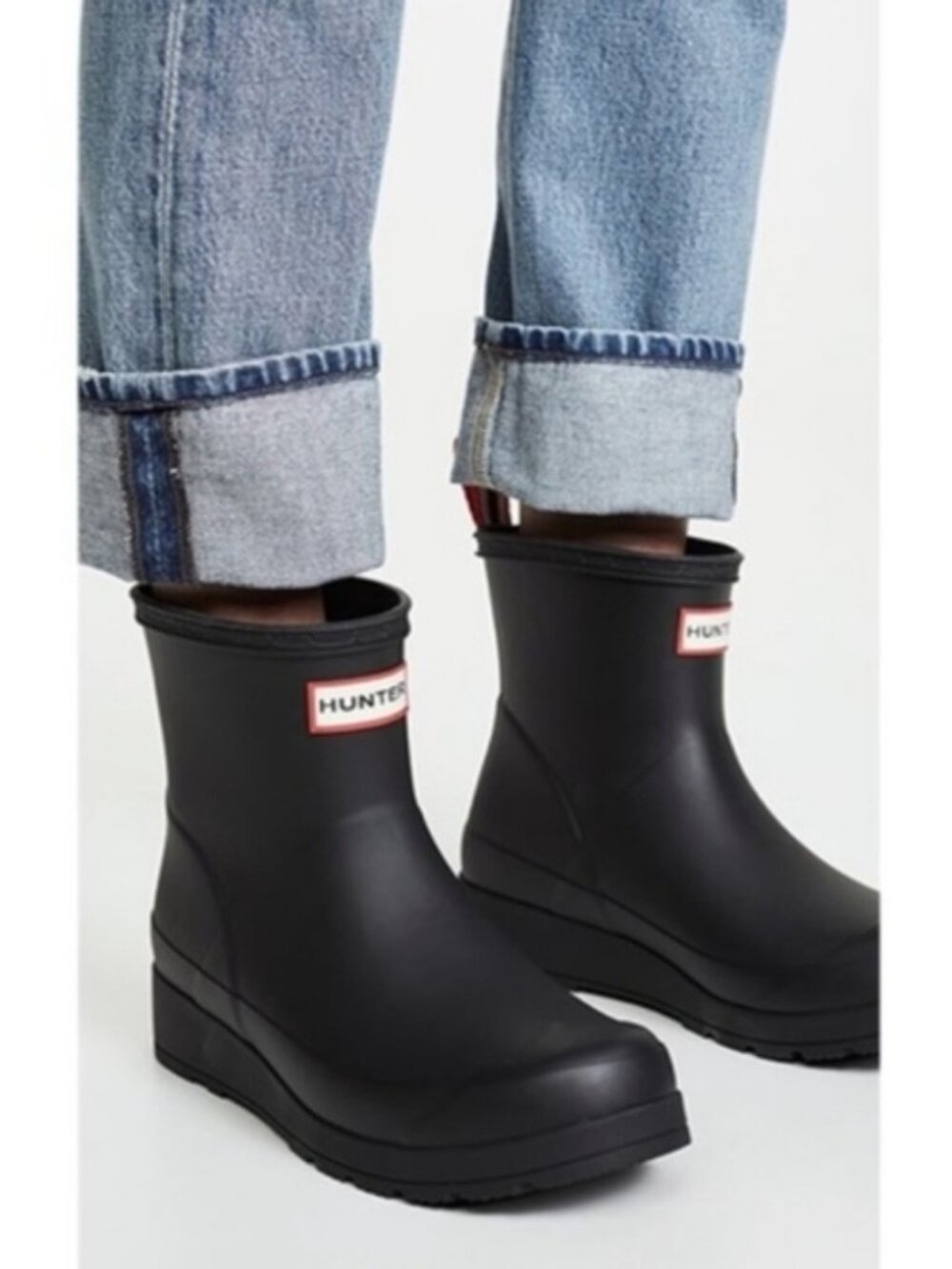 HUNTER Play Short Wellies in Black Size US 9